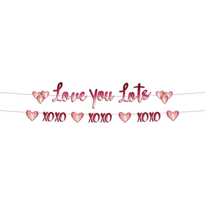 "Love You Lots Guirlande 14 x 150 cm til Fest"