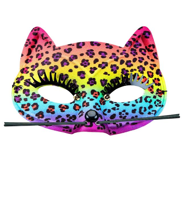 Regnbue Leopard Maske til Festlige Anledninger