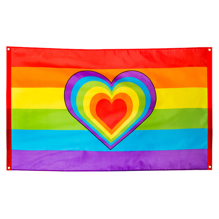 Regnbuebanner med Hjerte - Perfekt til Fest!