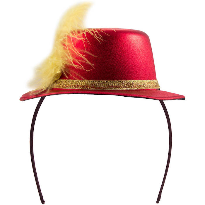 Rød Metallisk Mini Top Hat - Perfekt til Festlige Anledninger!