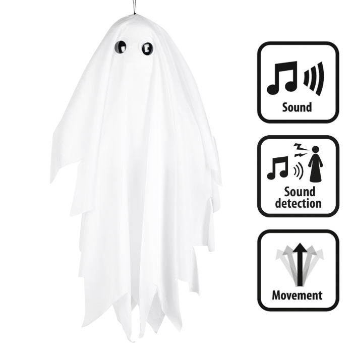 Rystende Halloween Spøgelse Med Lyd - Perfekt Til Ophæng