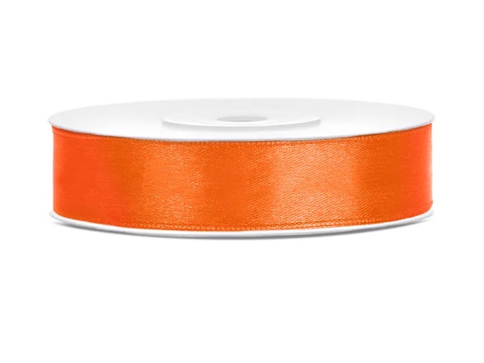 Satinbånd i Orange - 12mm x 25m til Festlige Anledninger