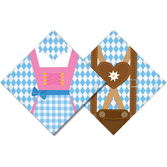 Oktoberfest Servietter - 20 stk. 33x33 cm