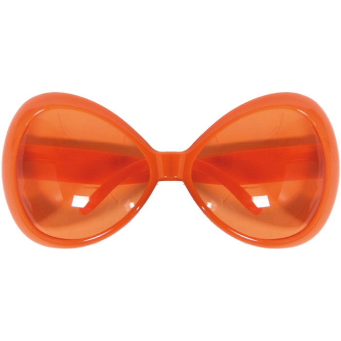 Sjove Orange Oversized Briller - Perfekt til Fest!