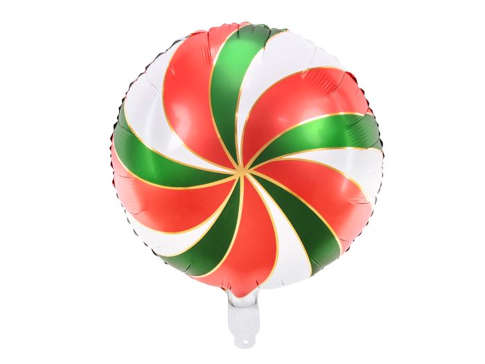 Slik Folieballon i Rød, Hvid og Grøn - Perfekt til Fest!