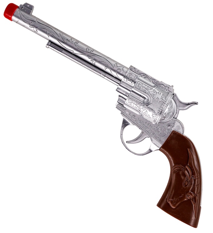 Sølv Cowboy Pistol - Fantastisk tilbud hos PartyVikings.dk!