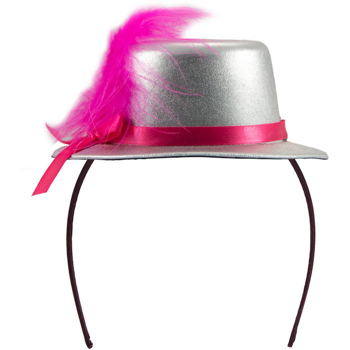 Sølv Metallisk Mini Top Hat til Festlige Anledninger