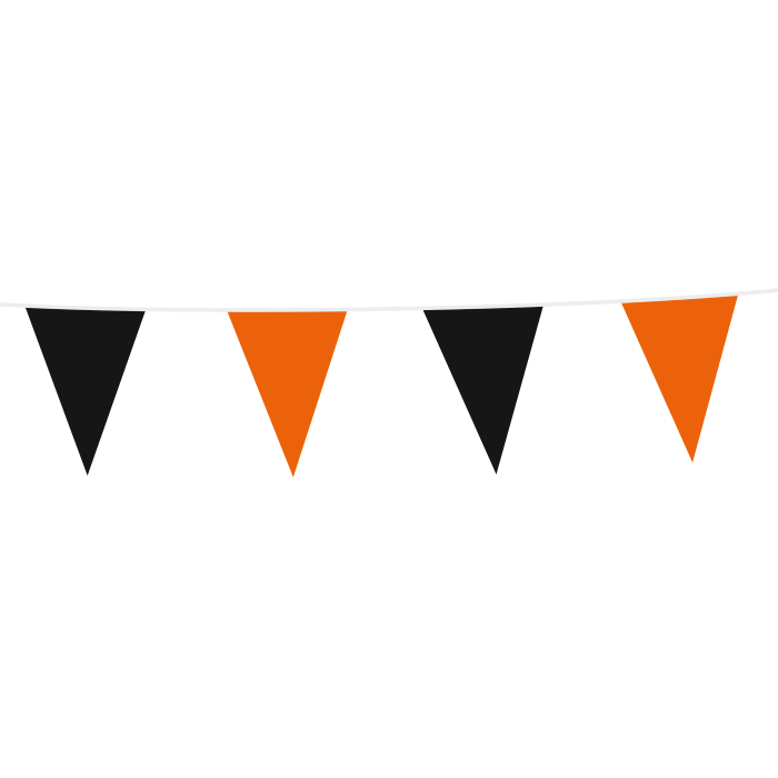 Sort   Orange Halloween Flagguirlande 10