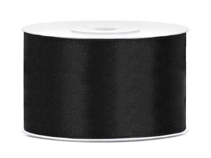 Sort Satinbånd 38 mm x 25 m - Fantastisk tilbud!