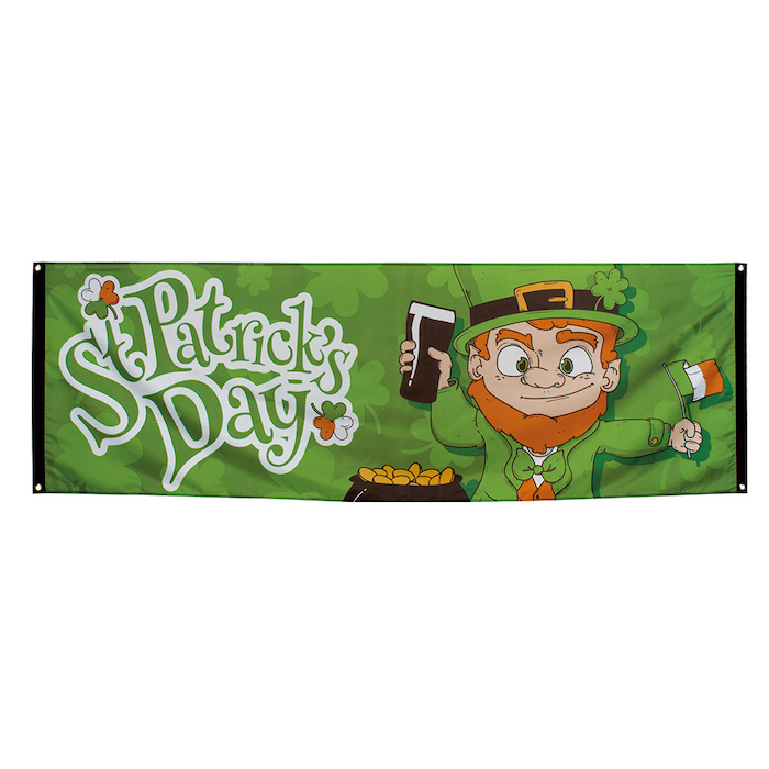 St. Patricks Day Banner 74x220 cm - Festlig Dekoration