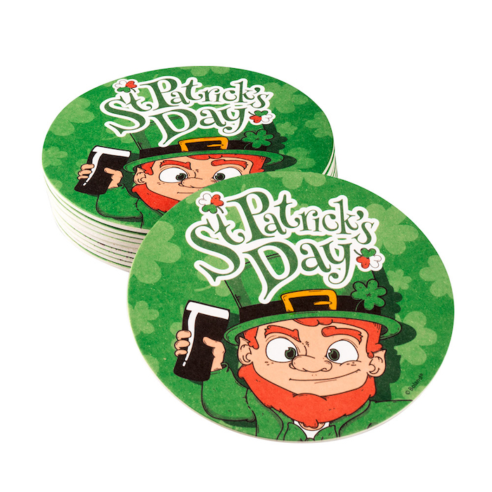 St. Patricks Day Glasbrikker - Sæt med 10 stk.