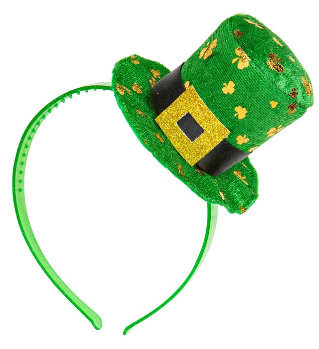 St. Patricks Day Mini Top Hat Hårbånd i Grøn