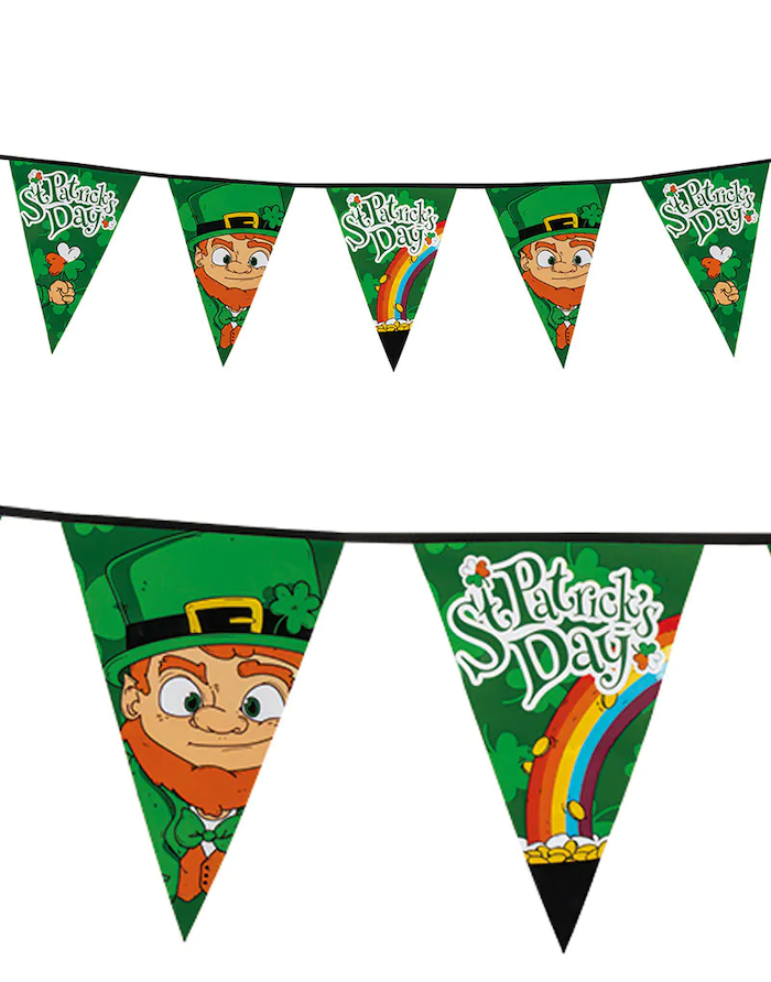 St. Patricks Day Vimpelguirlande - Festlig Dekoration