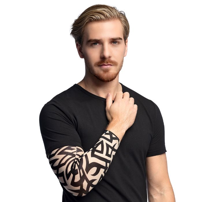 Tribal Tatoverings ærme i Nylon - Festlig udklædning