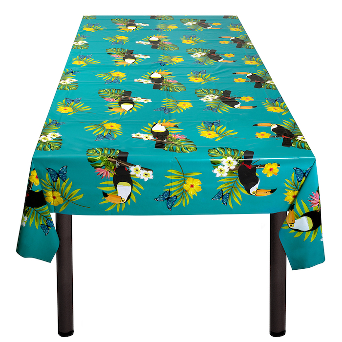 Tropisk Tukan Dug til Fest - 130x180 cm