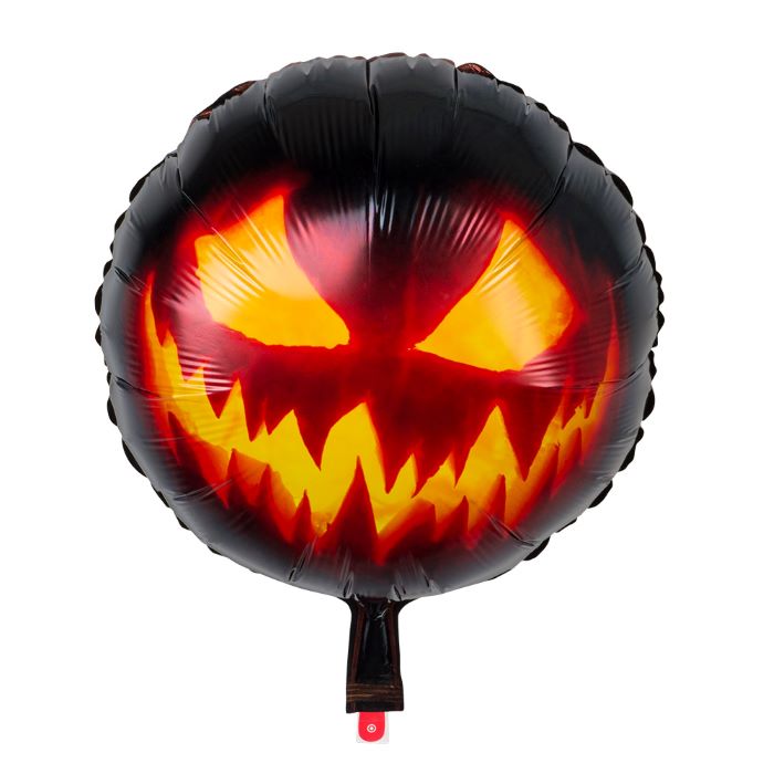 Uhyggelig Halloween Græskar Folieballon - Ø45 cm