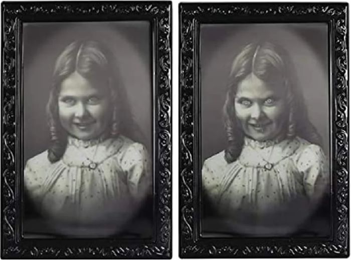 Skræmmende 3D Halloween Portræt med Skiftende Billede