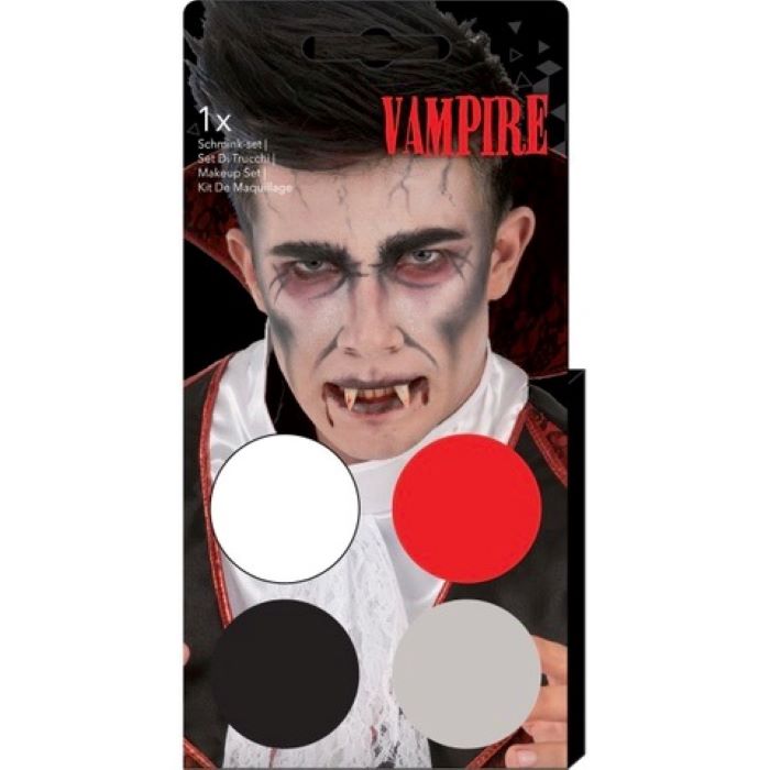 Vampyr Ansigtsmaling Sæt med Pensel - Perfekt til Fest!
