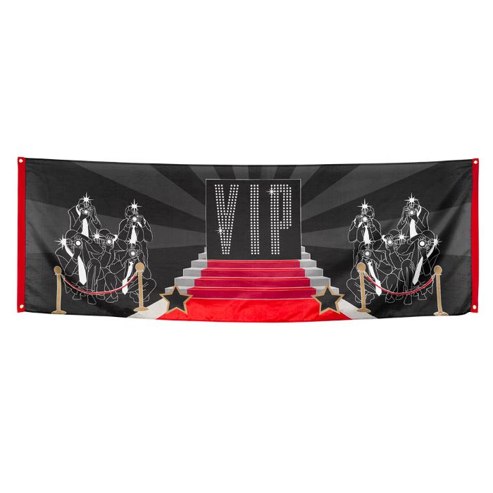 Vip Hollywood Banner 220x74 cm - Fantastisk festdekor!