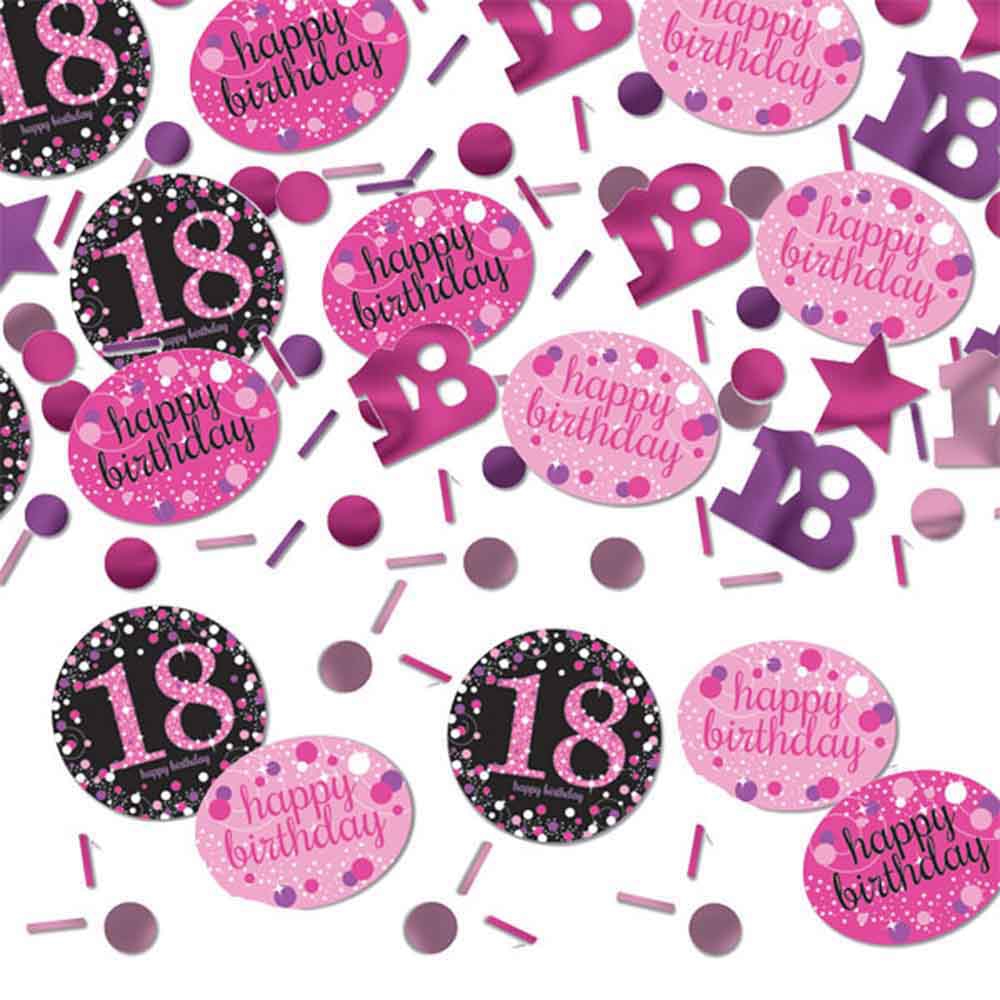 18-års Fødselsdag Konfetti - Pink Festdekoration til Fejring