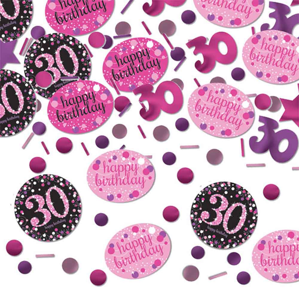 30-års Fødselsdag Konfetti – Festlig Pink Dekoration