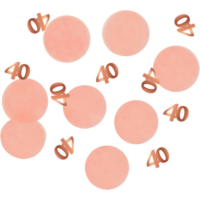40 Års Rosa Konfetti - 25 Gram til Fødselsdagspynt