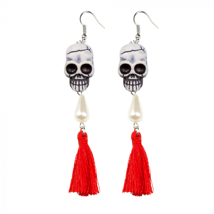 Øreringe med Dødningehoveder til Day of the Dead