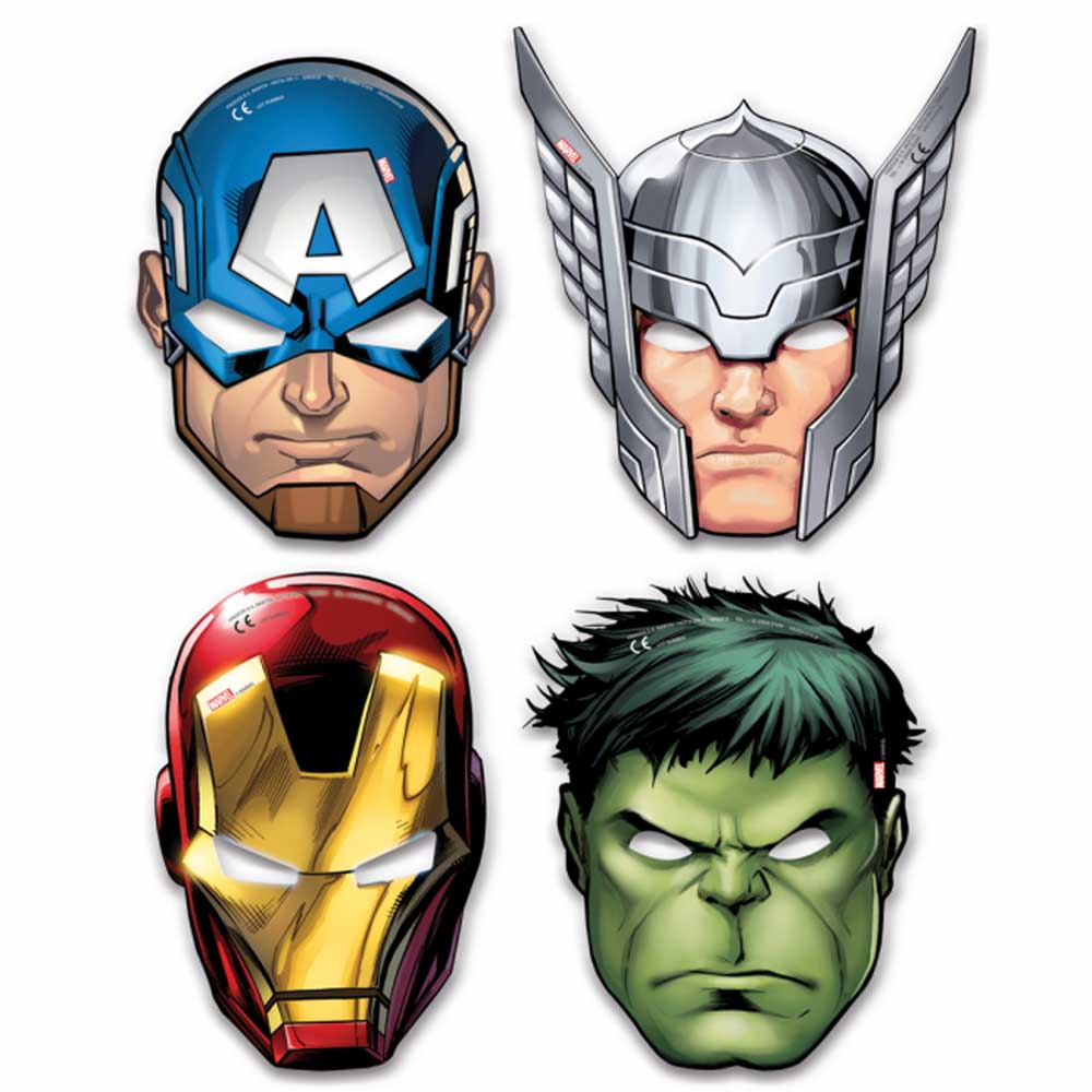 Avengers Papmasker – 6 stk. til Festlige Fødselsdage!