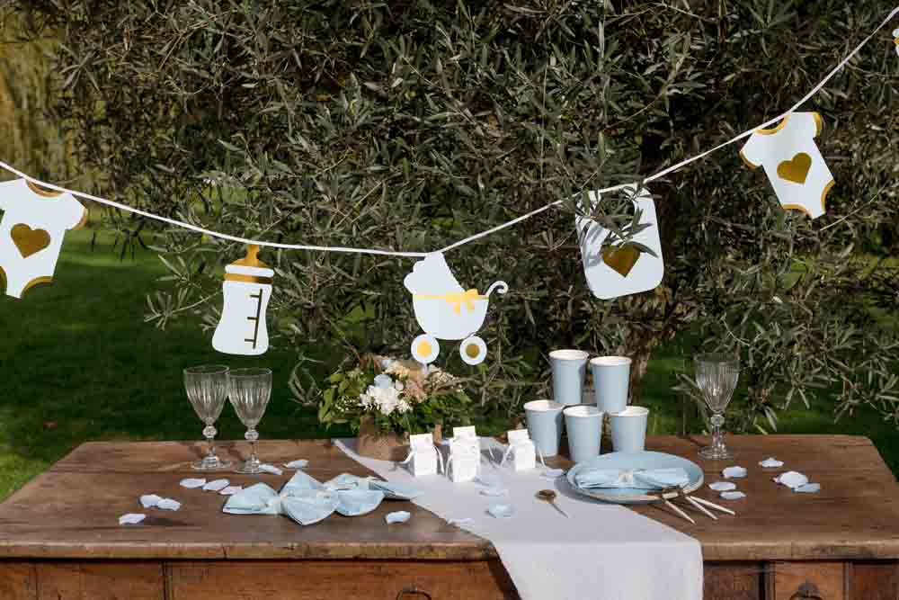 Sød Guirlande til Babyshower – Festlige Dreng Dekorationer