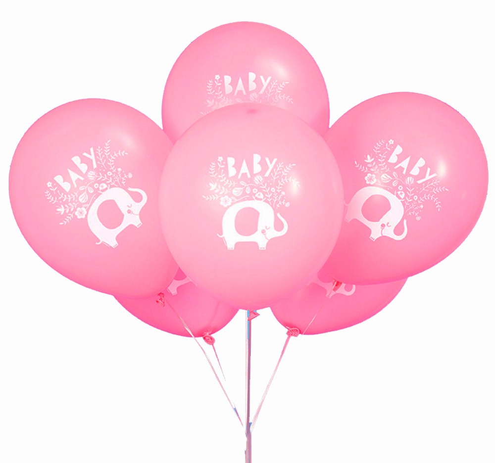 Søde Pink Elefant Balloner til Baby Shower Dekoration