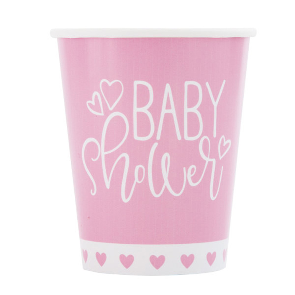 Baby Shower Papkrus 8 Stk – Pige på Udsalg!