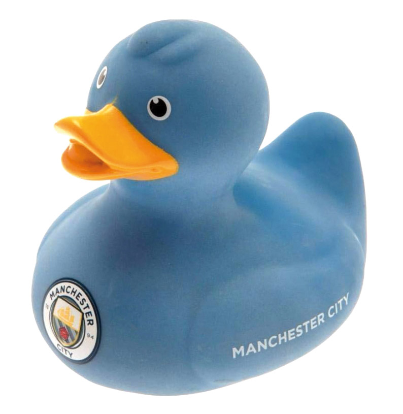 Badeand i Manchester City-design til fans af klubben
