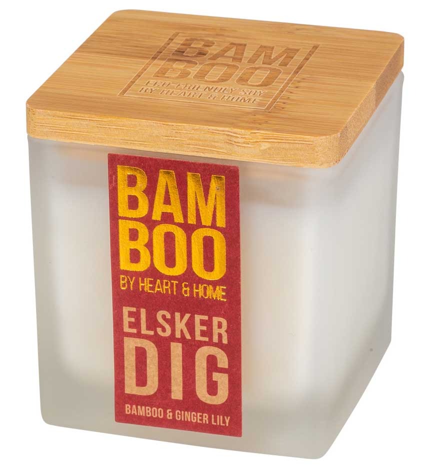 Bamboo Duftlys - Elsker Dig til Hygge og Ro