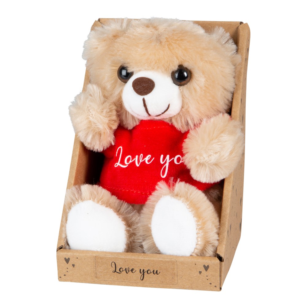Sød "Love You" Bamse i Gaveæske - Den Perfekte Gave!