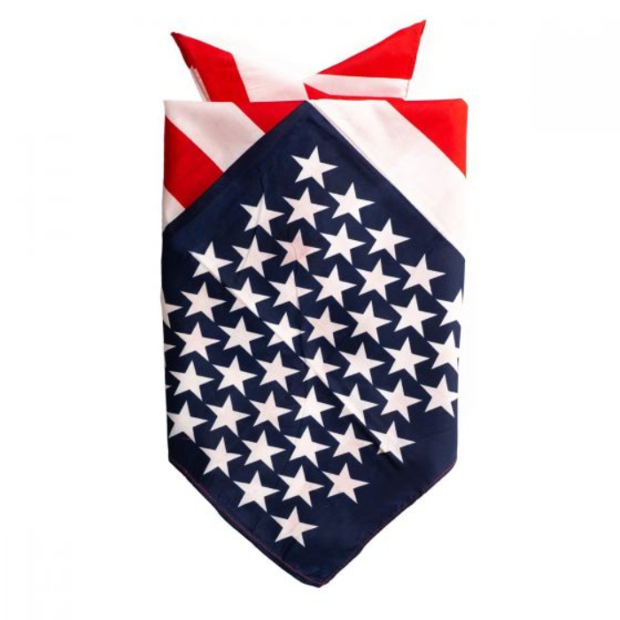 Bandana med USA Motiv - 52x55 cm til Fest og Sjov!