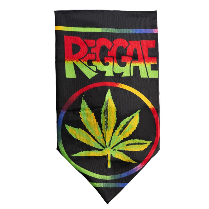 Reggae Bandana med Marijuana Motiv - 52x55 cm