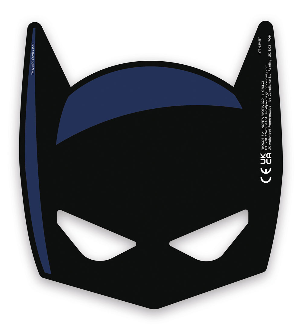 Batman Masker til Fødselsdagsfest - 6 stk Superhelte!