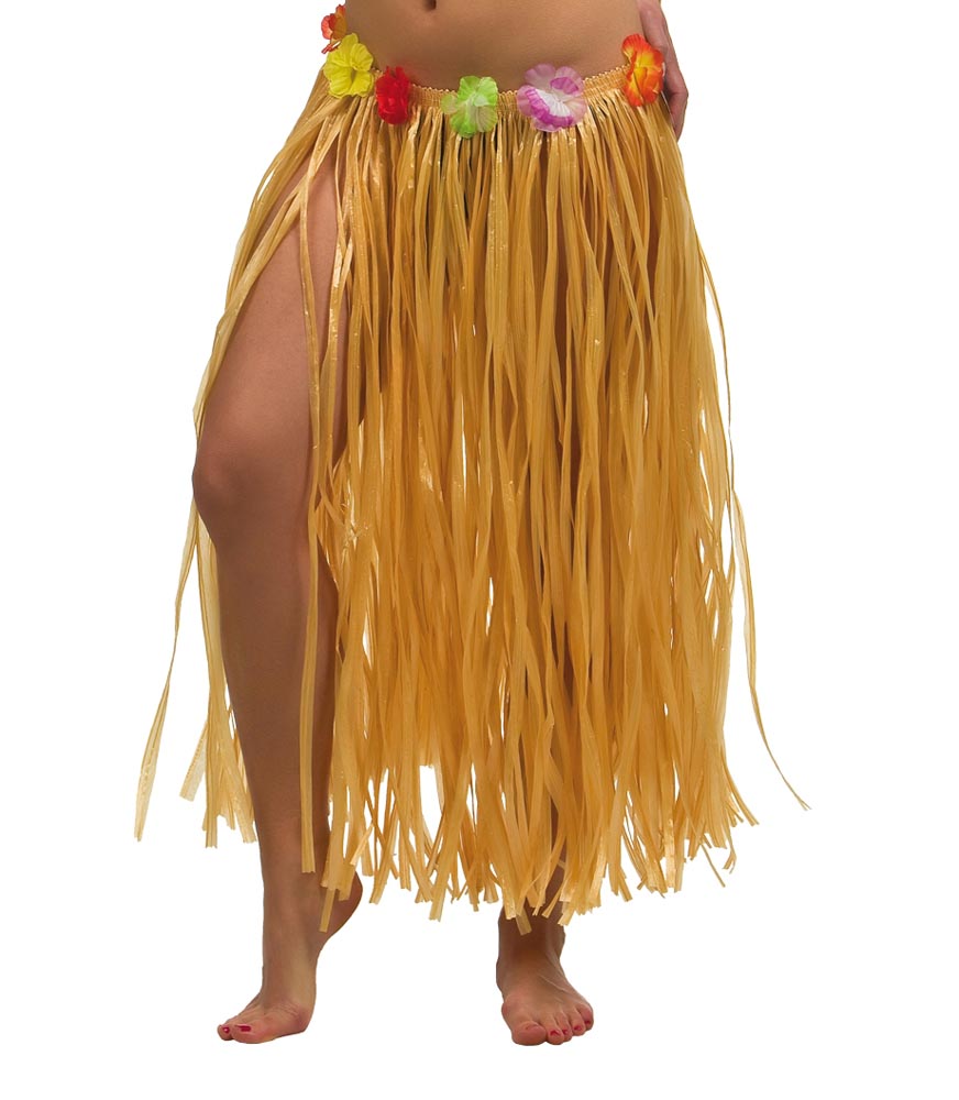 Beige Hawaii Hula Skørt – Uundgåeligt til Temafester!
