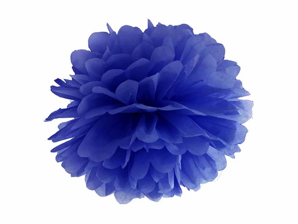Blå Pompom 25 cm - Perfekt til festlige anledninger!