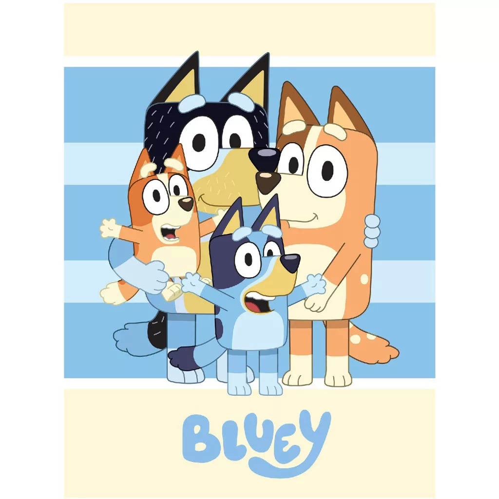 Hyggeligt Bluey Fleecetæppe til Børneværelset – Fantastisk Gave!