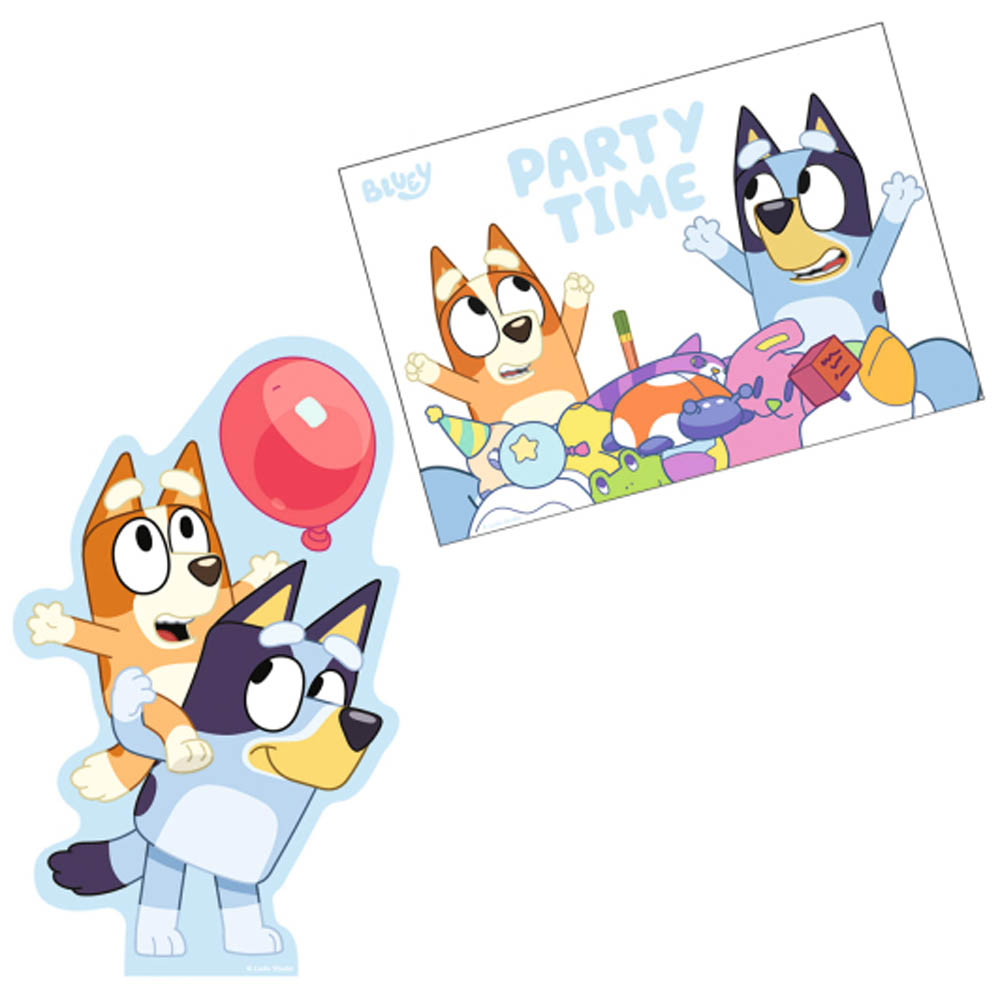 Bluey Indbydelser – 8 stk. til festlige lejligheder!