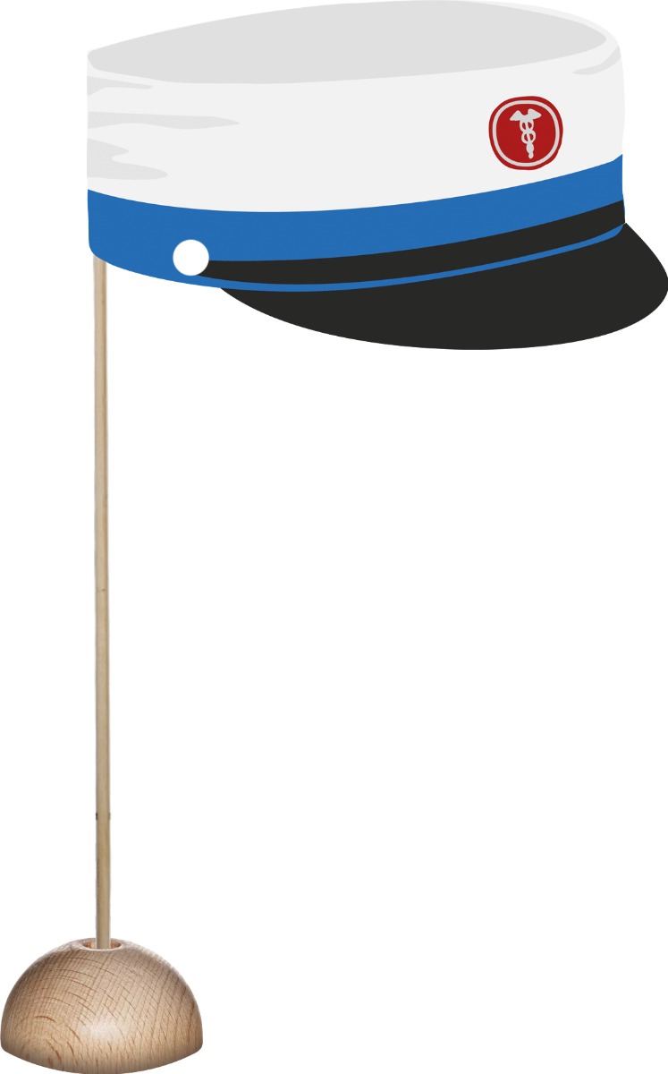 Bordflag med Blå Studenterhue – 5 stk. til Dimission