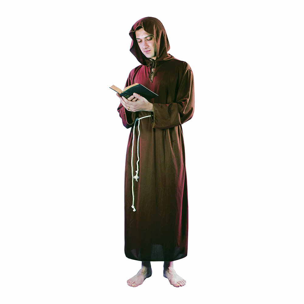 Klassisk Brun Munkekostume til Temafest - One Size