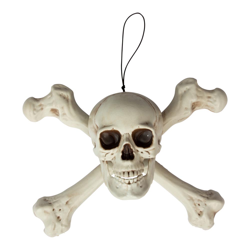 Kranie med Krydsede Knogler til Halloween Dekoration