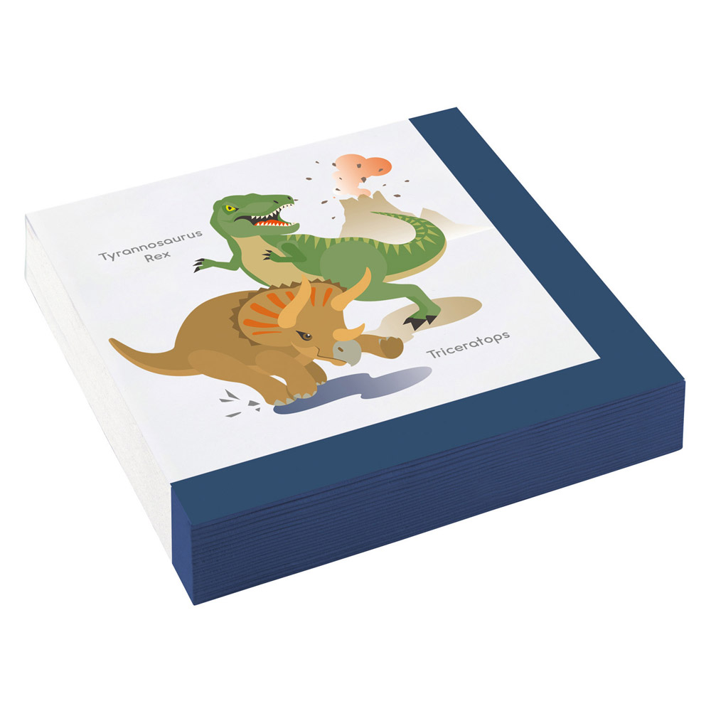 Dinosaur Servietter - 20 Stk til Fødselsdagsfesten