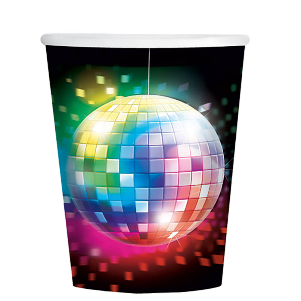 Farverige Disco Papkrus - 8 Stk. til Festlige Anledninger