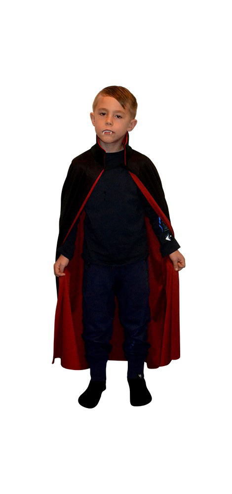 Dracula Kappe i Sort og Rød til Halloween Fest