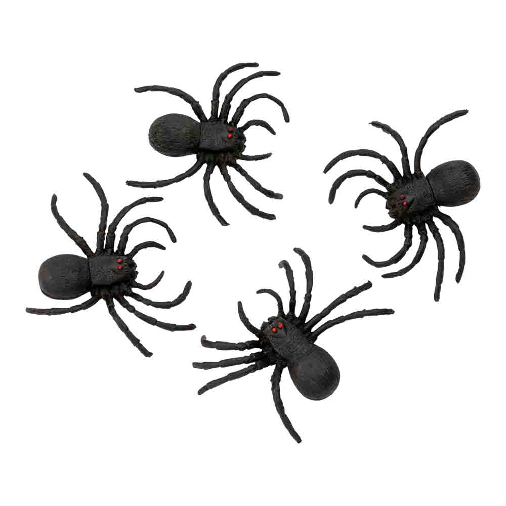 Skræmmende Halloween Edderkopper – 10 stk. Dekorationer