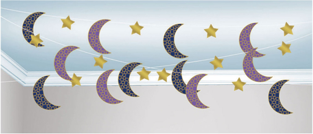 Eid Ramadan Guirlander - 6 stk til festlig dekoration