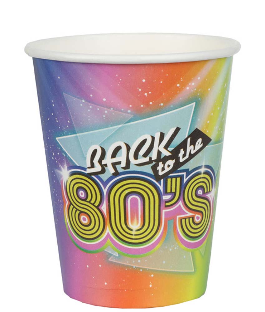 80'er Tema Papkrus - 10 Stk til Festen!